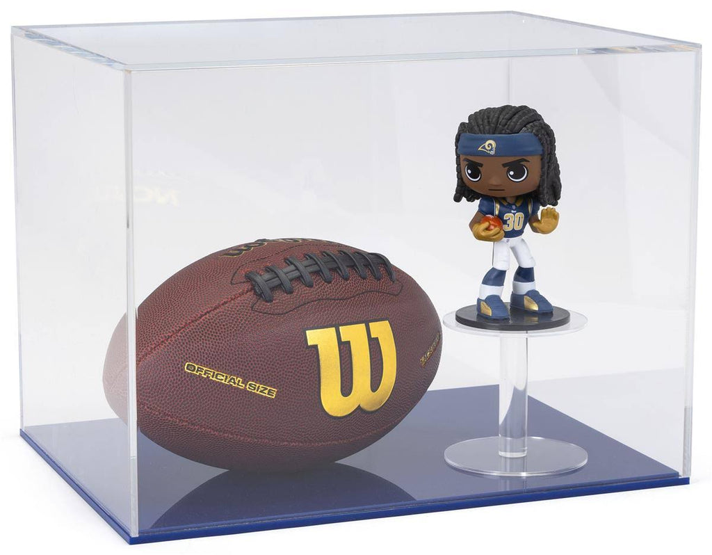 16x12 Acrylic Countertop Display Case with Blue Base W16186