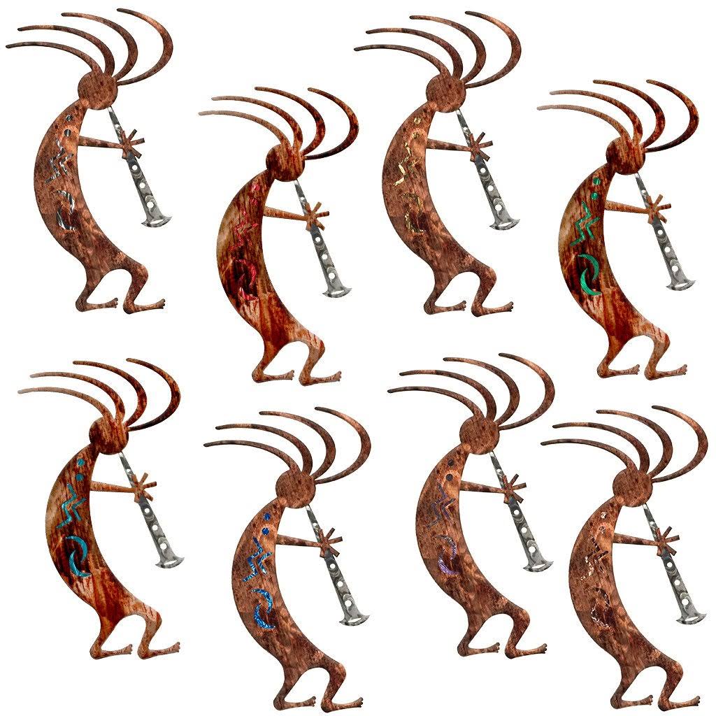 Blue Kokopelli Dancer Wall Decor I488597