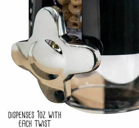 Black Dual Control Dry Food Dispenser S3565