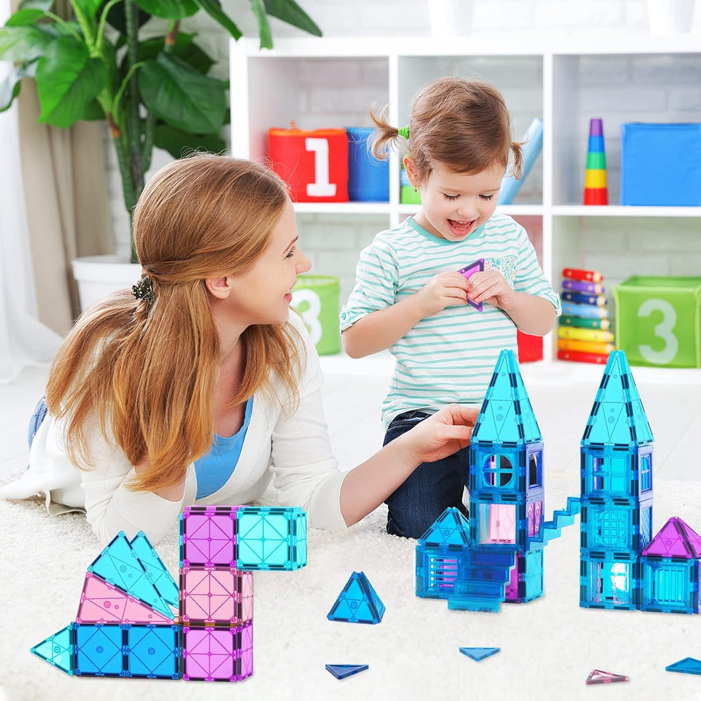 Magnetic Tiles 102Pcs Building Blocks Toy Castle Building Kit X944
