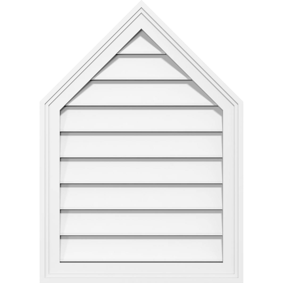 Peaked Top Surface Mount PVC Gable Vent Q361205