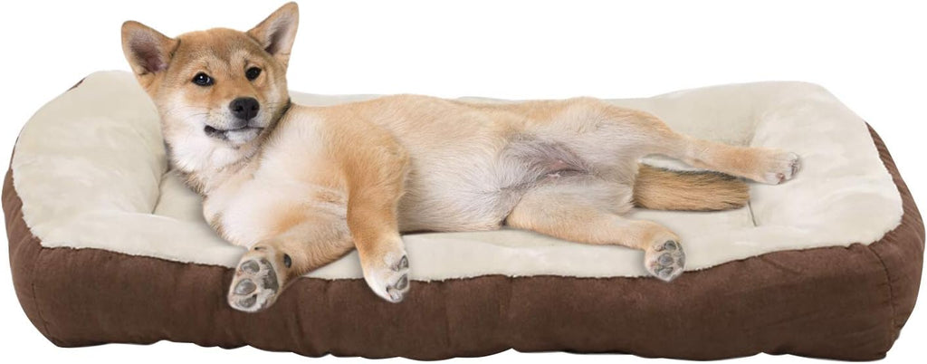 Gray Rectangle Pet Bed, 40 x 30 inches, Plush, Pack of 2 D951