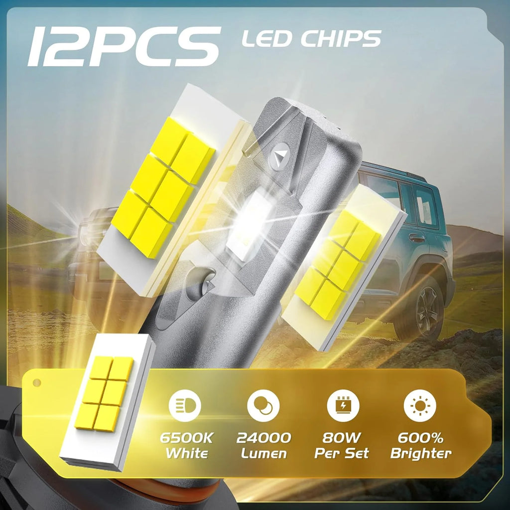 LED Headlight Bulbs Set, 6500K Cool White, Pack of 4 S748323