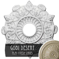 17 1/2x22OD x 4x22ID x 1x22P Hand-Painted Ceiling Medallion Q110474