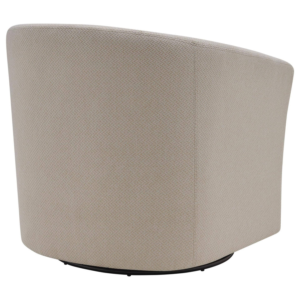 Cream Fabric Swivel Chair O584926