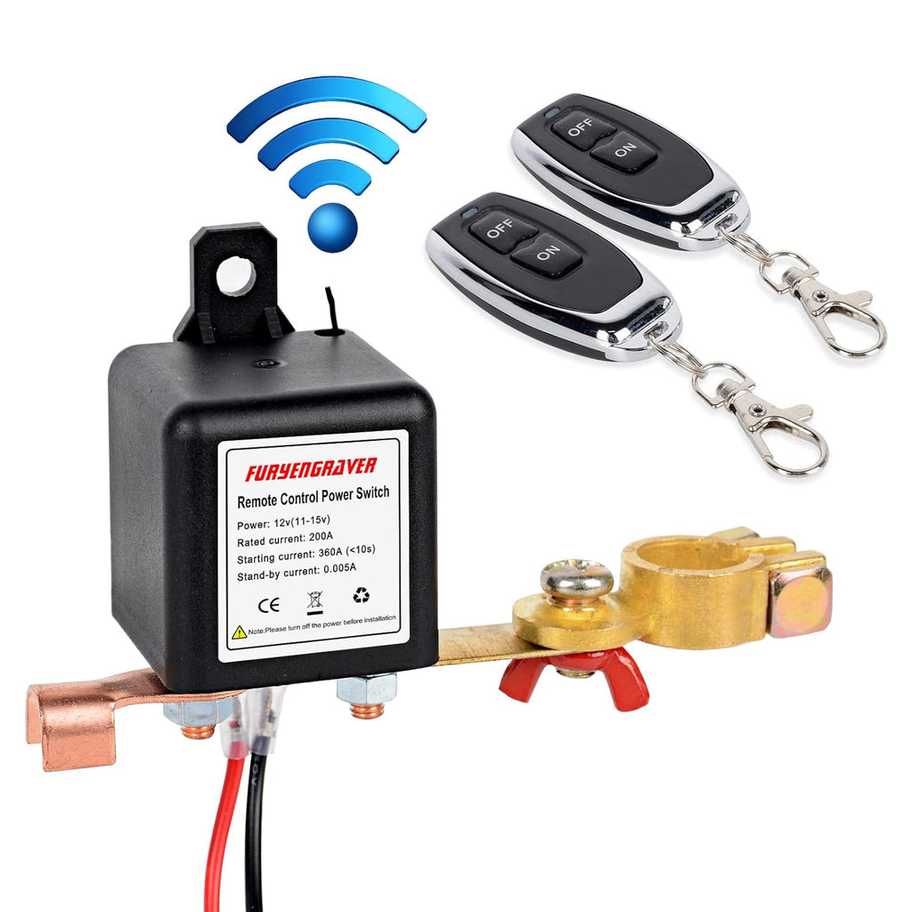 DC12V 200A Remote Control Battery Disconnect Switch with 2 Keys N482