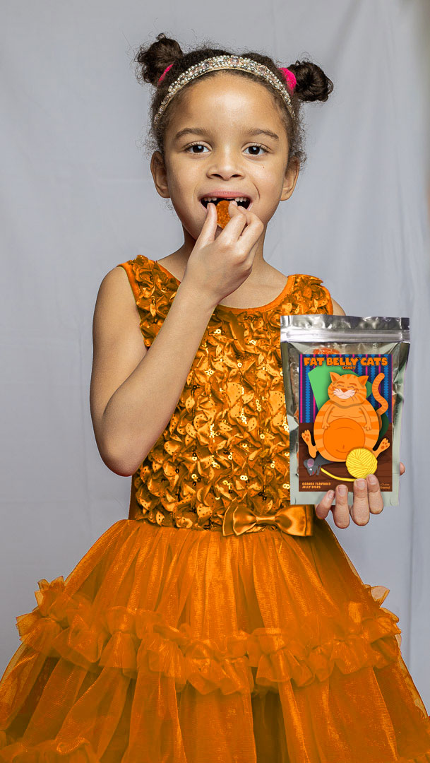 Orange Flavored Fruit Jelly Discs Candy N47156