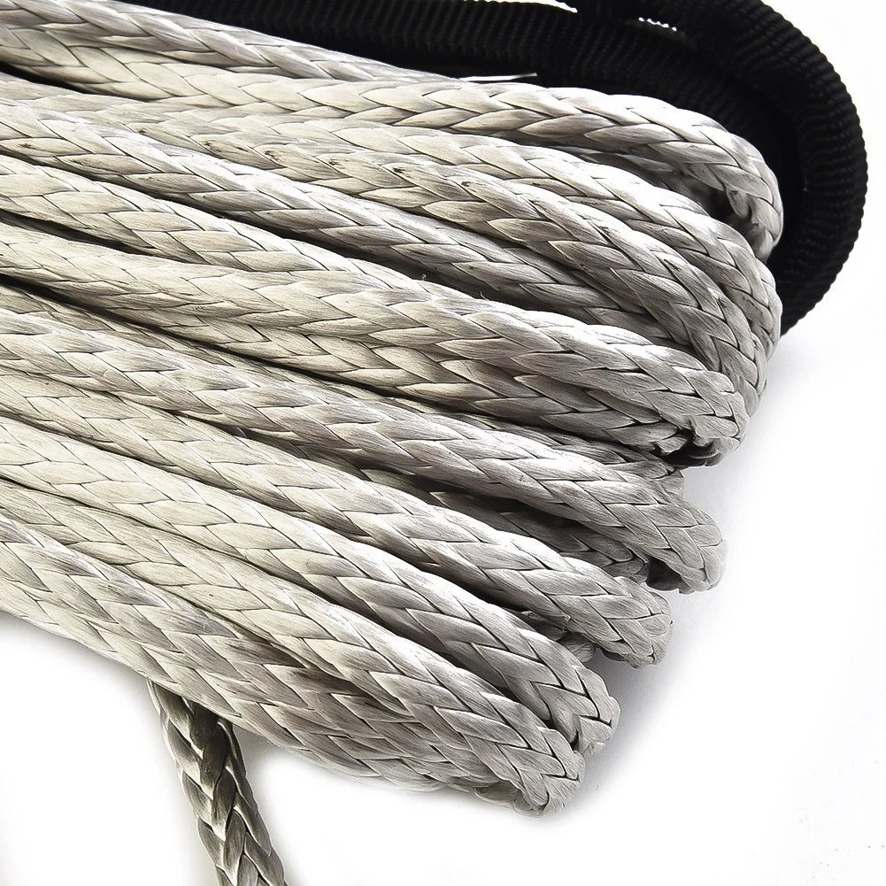 Gray Synthetic Winch Line Rope with Sheath I304