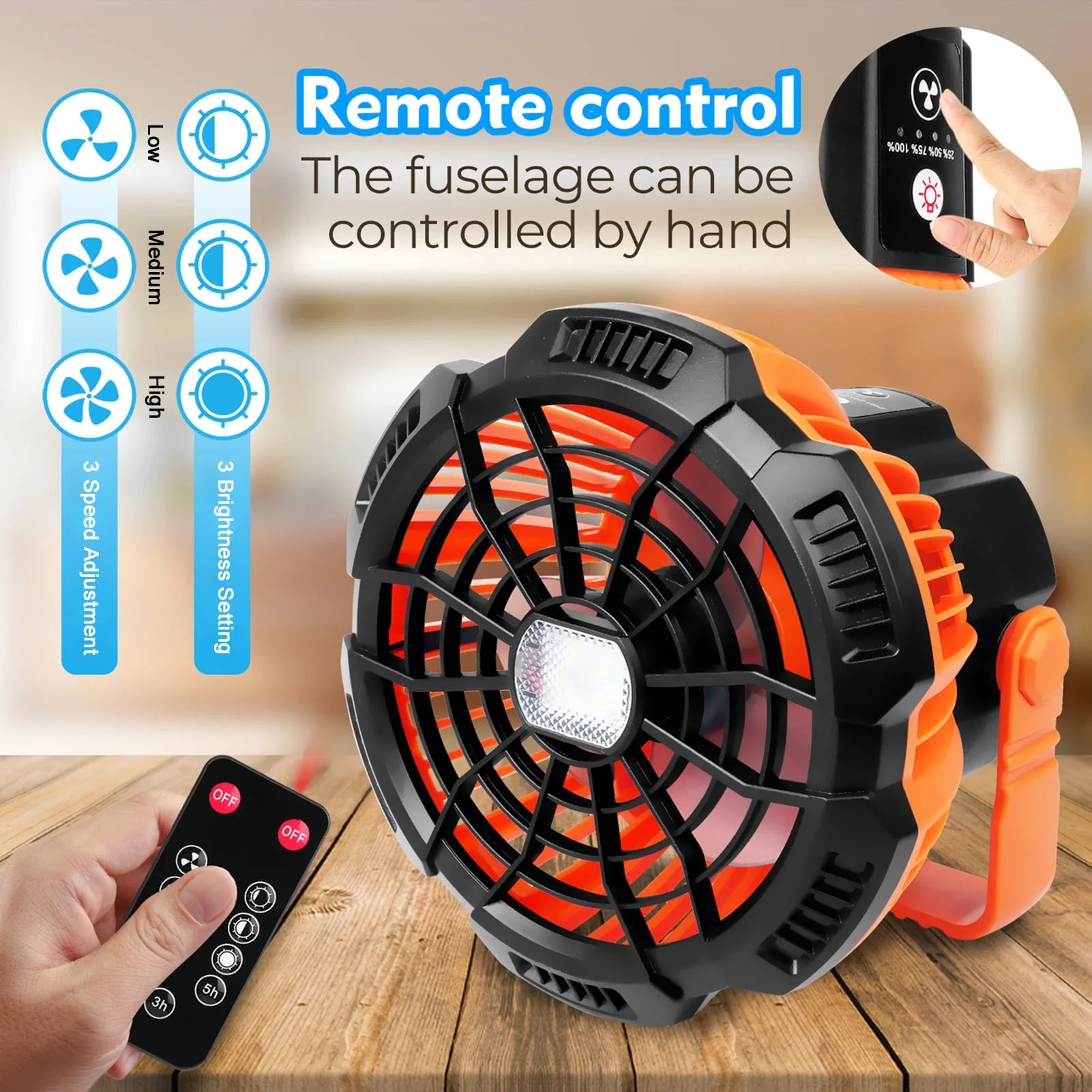 2-in-1 Camping Fan Lantern Power Bank B89840