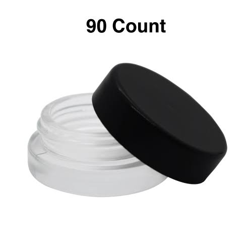 90 Count Clear Glass Concentrate Container with Black Cap U95703
