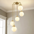 Milk White Glass Bubble Chandelier P6457