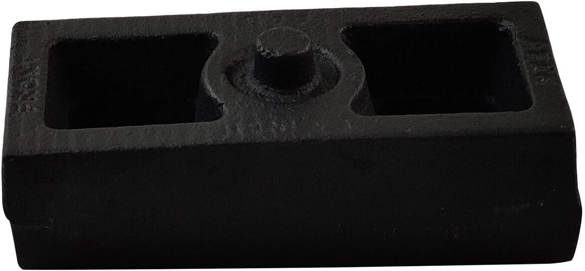 2 Rear Suspension Lift Solid Cast Iron Blocks Extra Long 12.5 Square Leaf Spring Axle U Bolts S6144