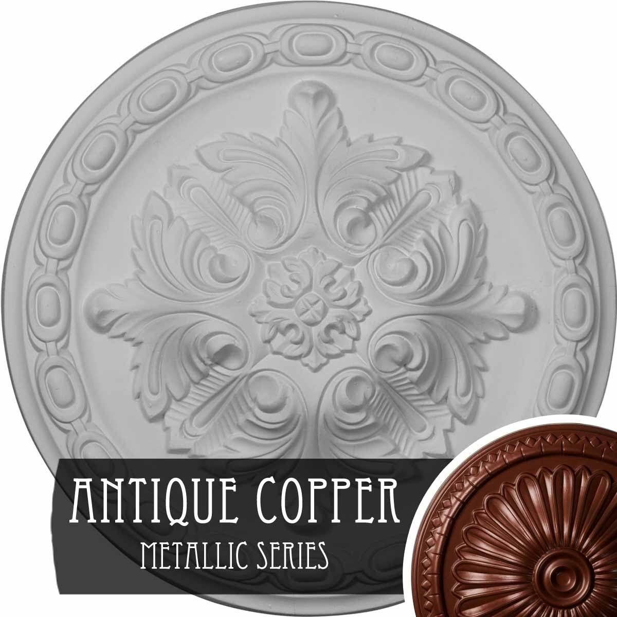 11 3/8x22OD x 2x22P Acanthus Ceiling Medallion U835942