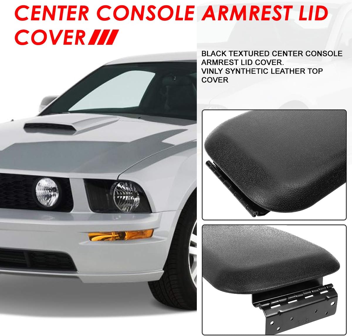 Black Leather Center Console Armrest Lid Latch Clip Catch G4142