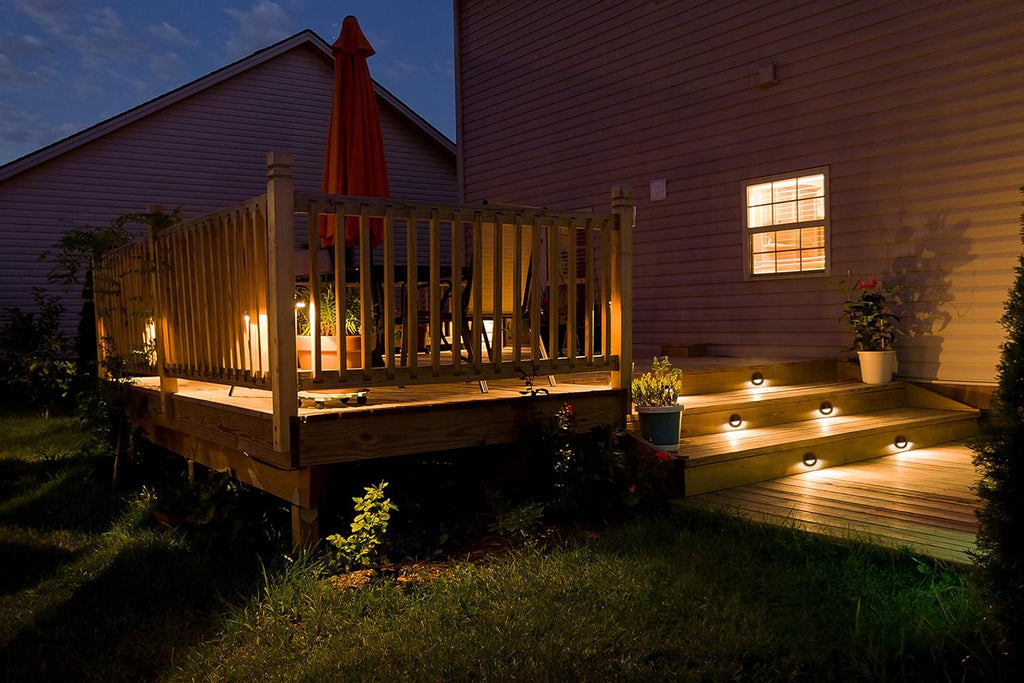 6-Pack Black Die-cast Aluminum LED Deck Lights S238