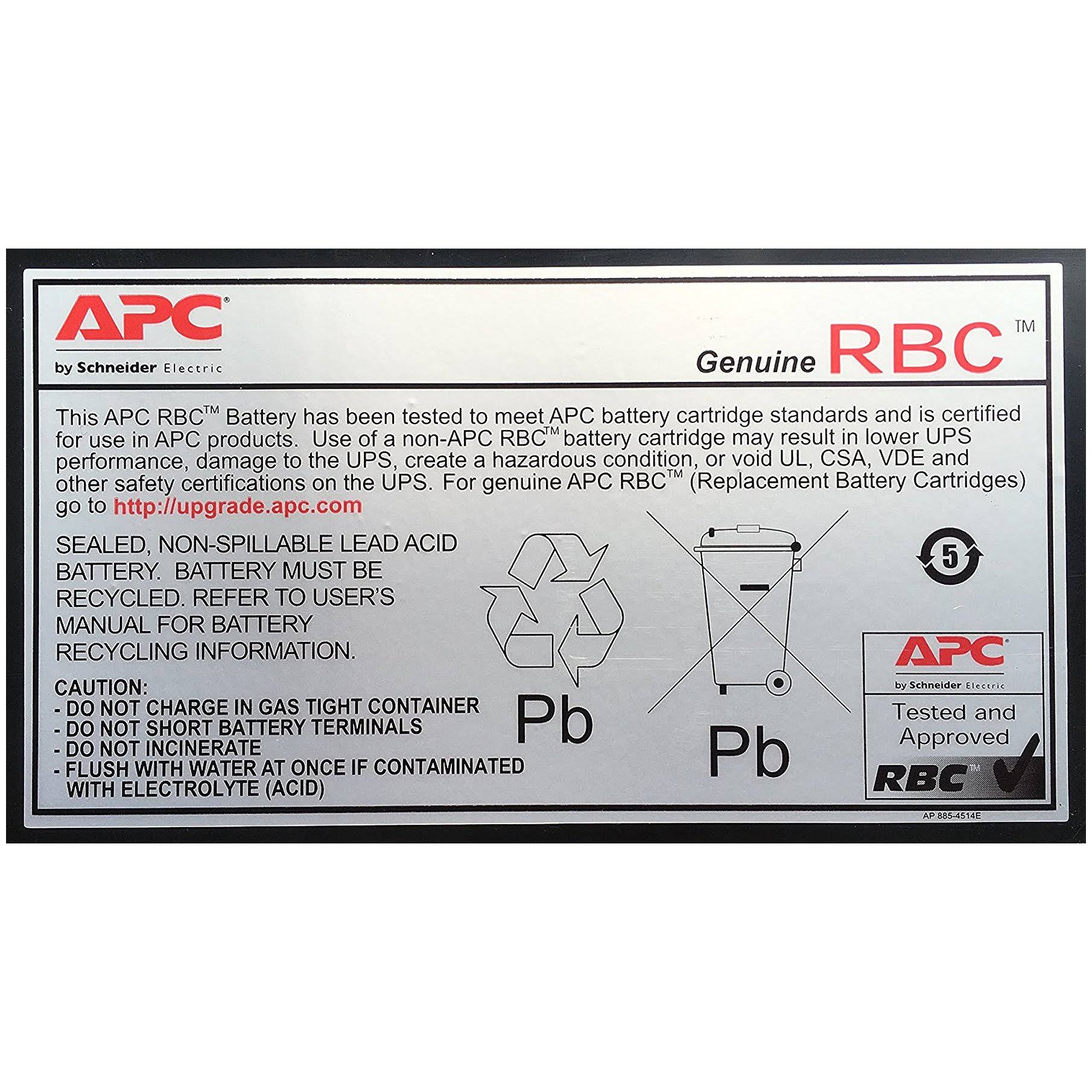 APC Replacement Battery Cartridge #140 UPS Battery - 960 Wh O614