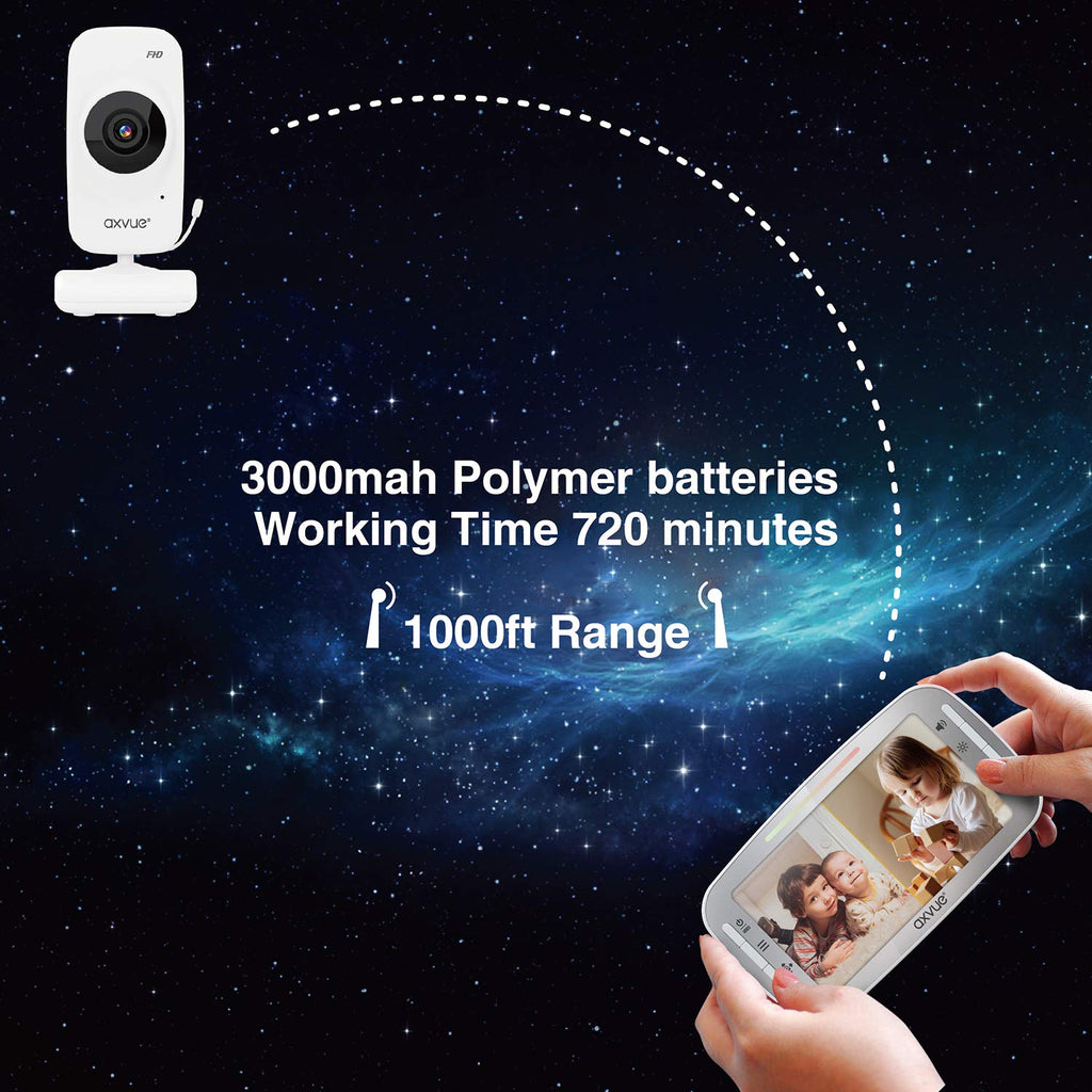 1080P 5.5 HD Video Baby Monitor with 2 HD Cams R916978