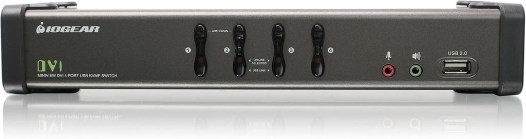 4-Port DVI KVMP Switch with Cables and Wireless Media Center Keyboard and Mouse N995020