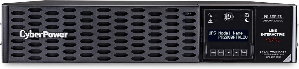 UPS System, 2000VA/2000W, 8 Outlets, 2U Rack/Tower F12956