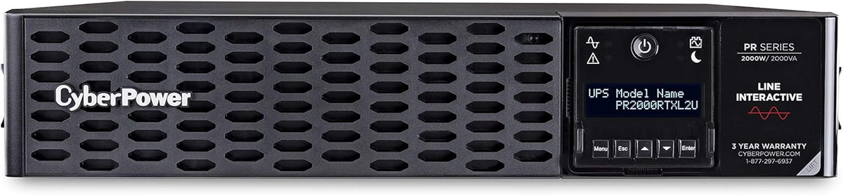 UPS System, 2000VA/2000W, 8 Outlets, 2U Rack/Tower F12956