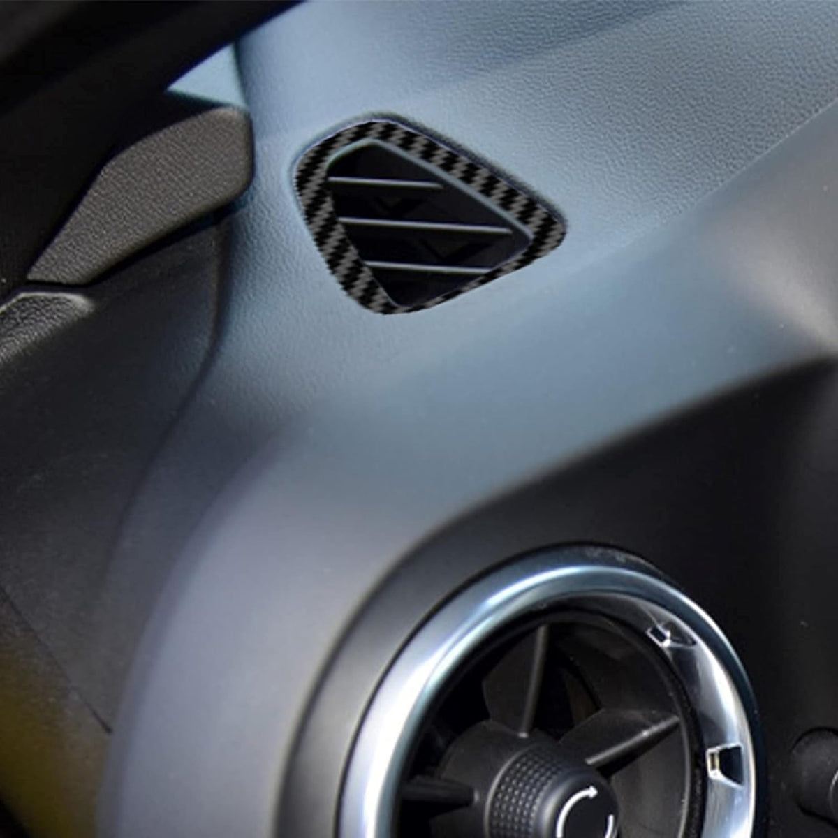 Carbon Fiber Texture Vinyl Wrap Center Console Dashboard Cover for Chevrolet Camaro 28PCS Black Y1866