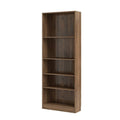 Walnut Tall Wide 5-Shelf Bookcase T813