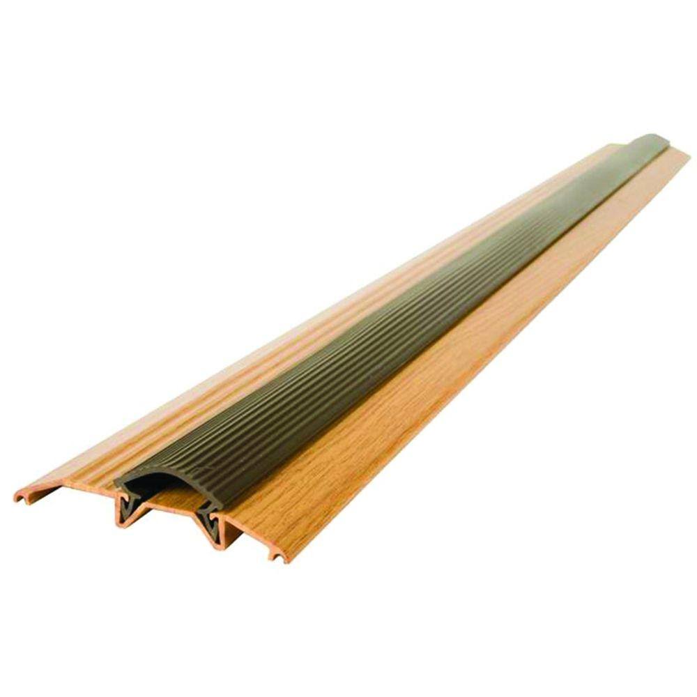 Oak Aluminum Threshold with Vinyl Seal V106