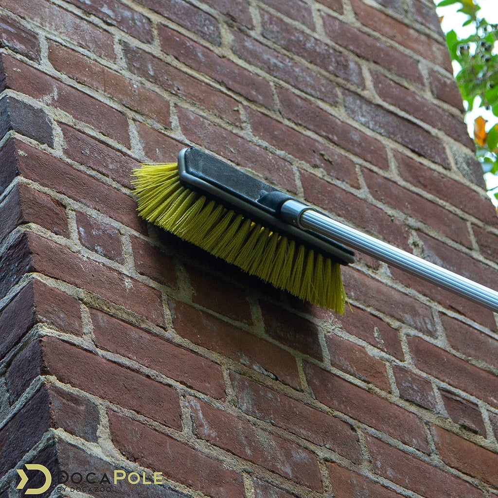 11 Inch Hard Bristle Deck Brush with Telescoping Pole, Pack of 2 T662