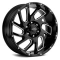 17x9 6x135 +18mm Black/Milled Wheel Rim D3233