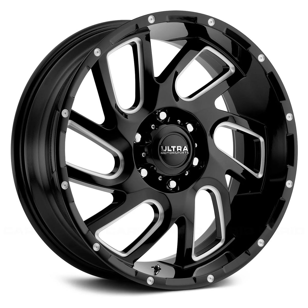17x9 6x135 +18mm Black/Milled Wheel Rim D3233