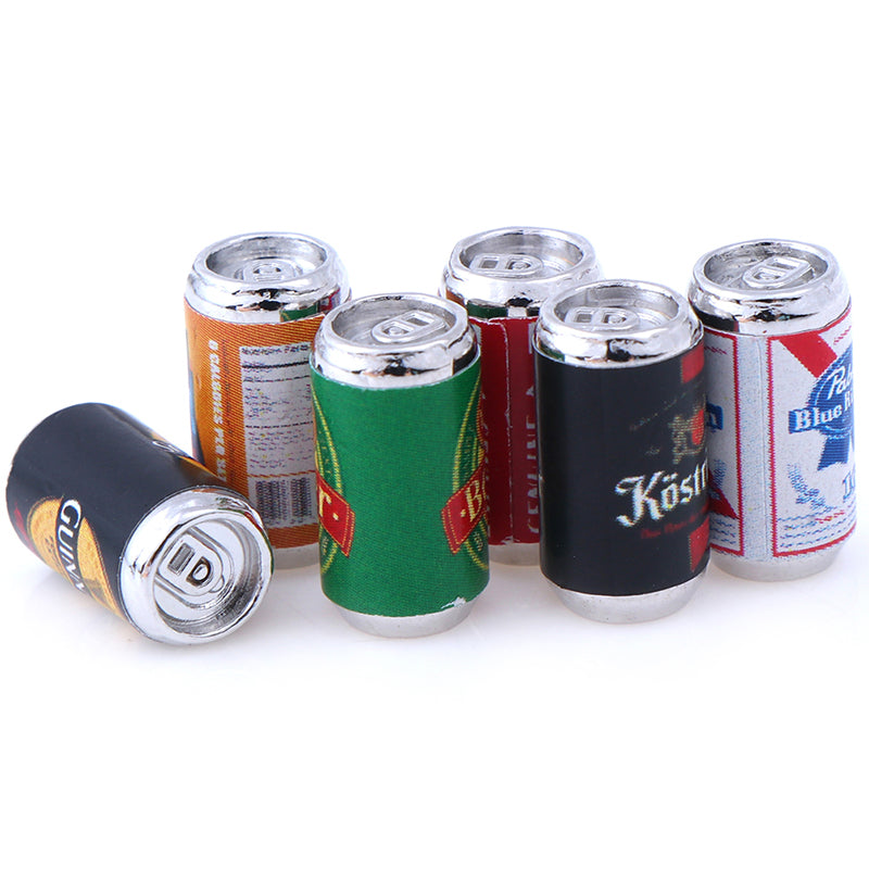 6pcs/Set Bottle Beer Miniatures Dollhouse Toys B6593
