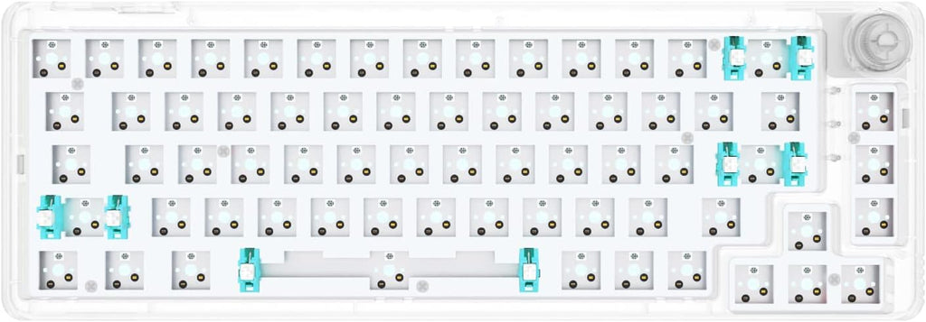 Clear Green 67 Keys Hot Swappable Mechanical Keyboard Kit O2663