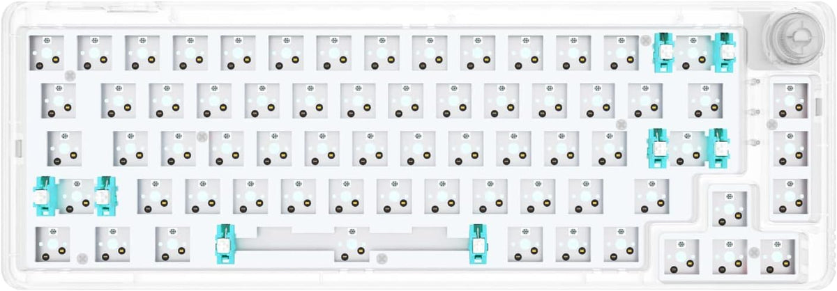 Clear Green 67 Keys Hot Swappable Mechanical Keyboard Kit O2663