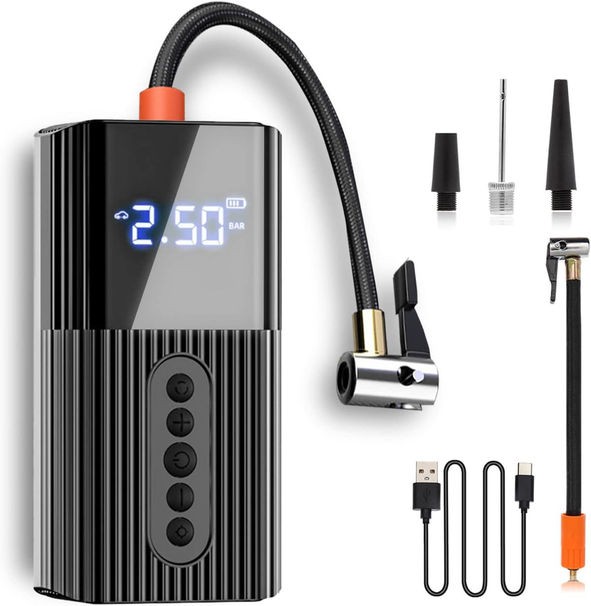150 PSI Portable Tire Inflator Air Compressor with Digital Pressure Gauge LED Light L791
