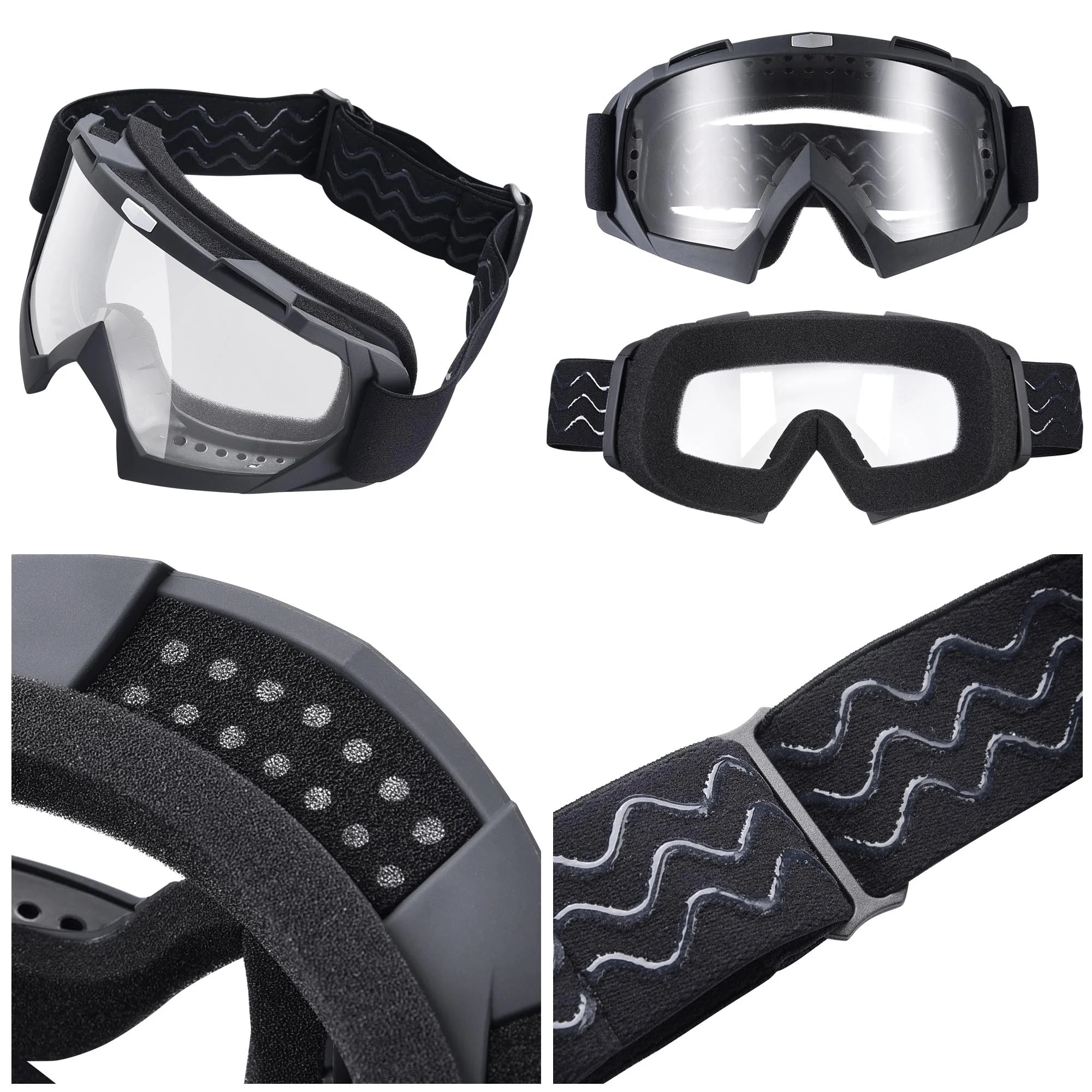 Youth DOT Motocross Helmet and Goggles Set Blue M D36799