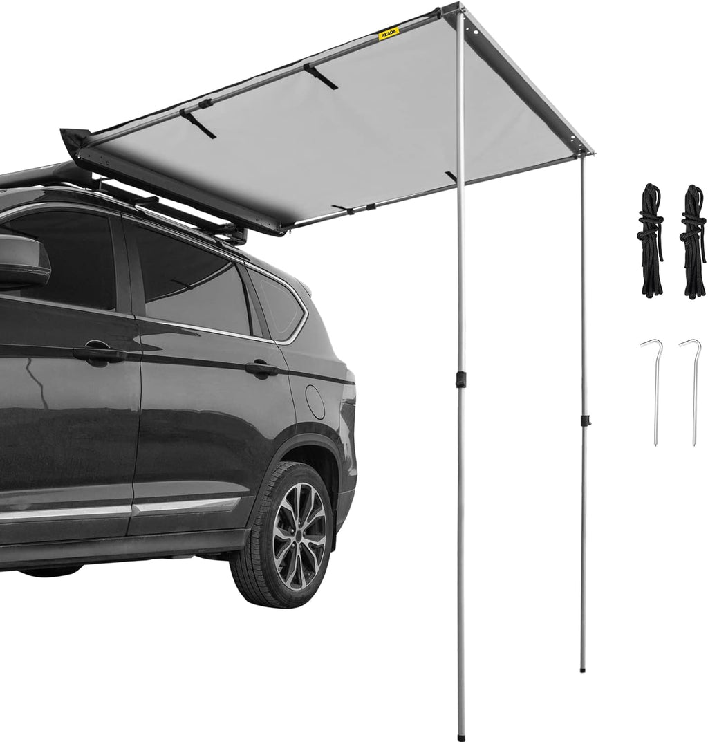 Grey 6'x6' Retractable Vehicle Awning with Carry Bag R21741