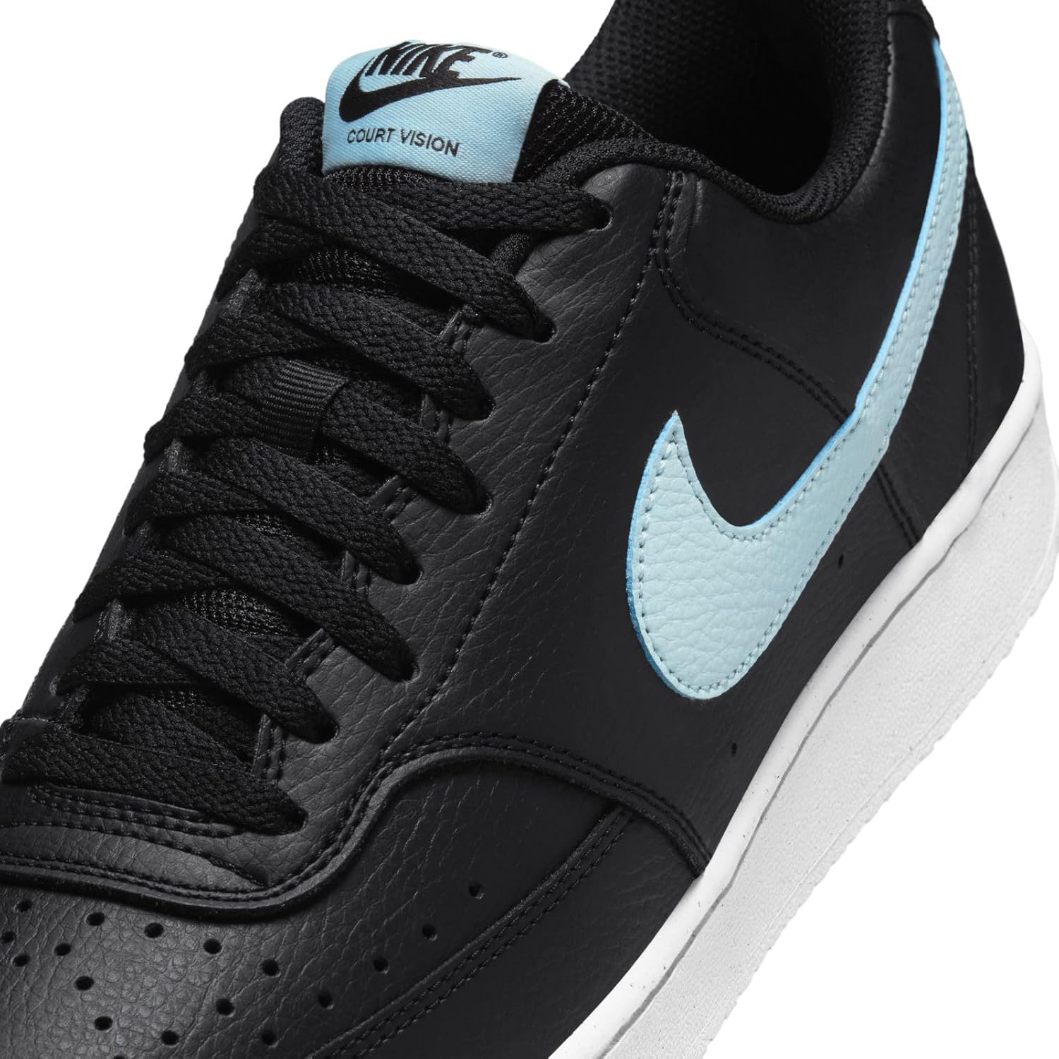 Black White Glacier Blue Low Men's Shoes Y328