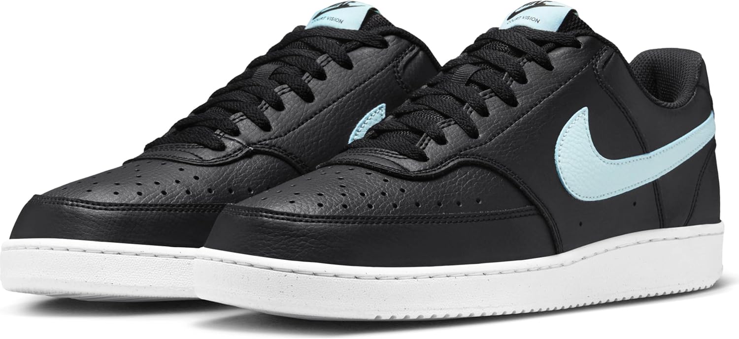 Black White Glacier Blue Low Men's Shoes Y328