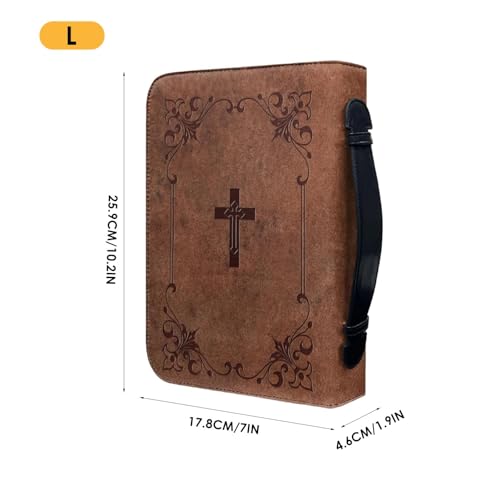 Portable Leather Bible Book Bag with Handle I320