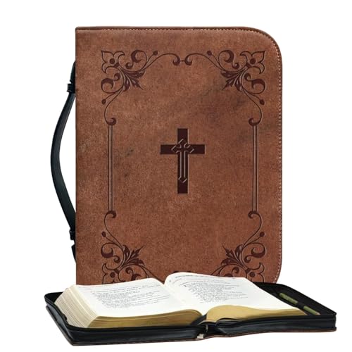 Portable Leather Bible Book Bag with Handle I320