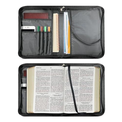 Portable Leather Bible Book Bag with Handle I320