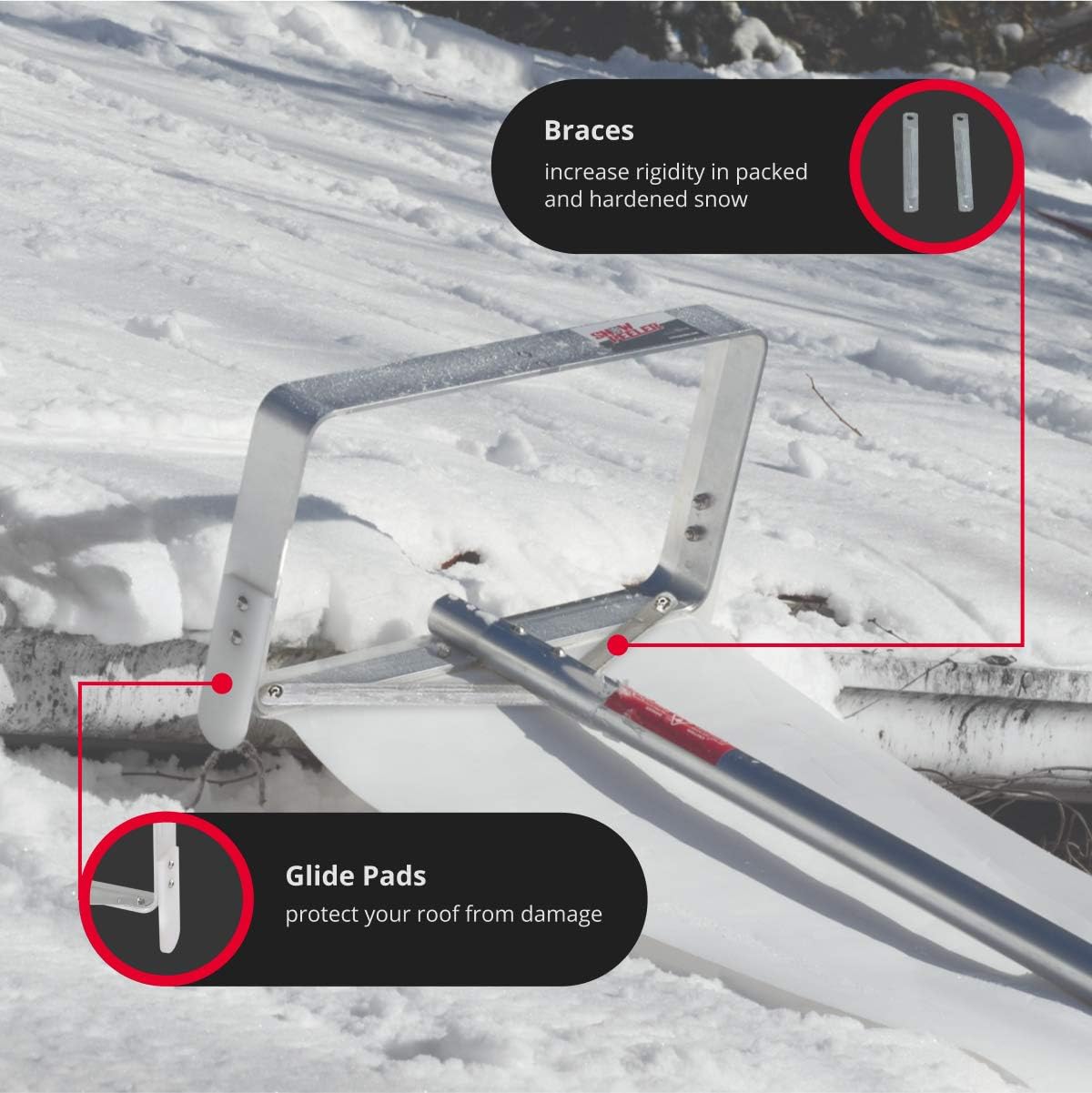 20 ft. Reach Aluminium Roof Snow Removal Tool V678