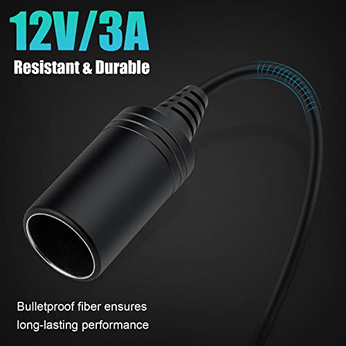 110V AC to 12V DC Car Power Adapter Converter Cigarette Lighter Socket 60W Black I422