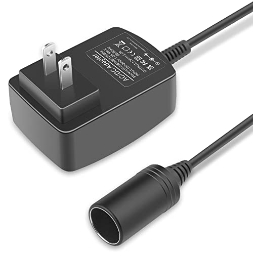 110V AC to 12V DC Car Power Adapter Converter Cigarette Lighter Socket 60W Black I422