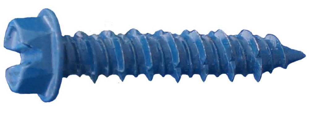 3/16 x 3-3/4 x 22 Hex Washer Concrete Screws Blue L296335