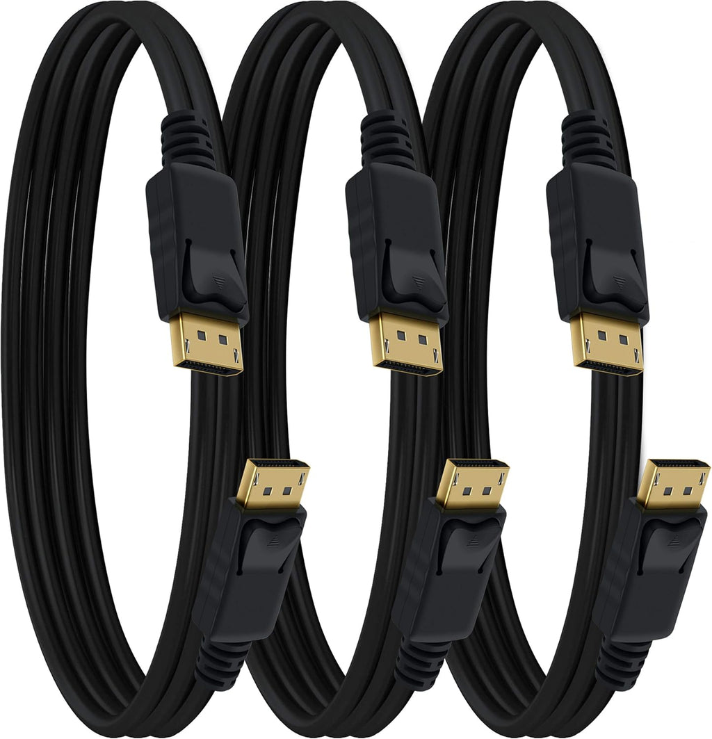 10-Pack Gold Plated DisplayPort to DisplayPort Cable 10 Feet Black A114532
