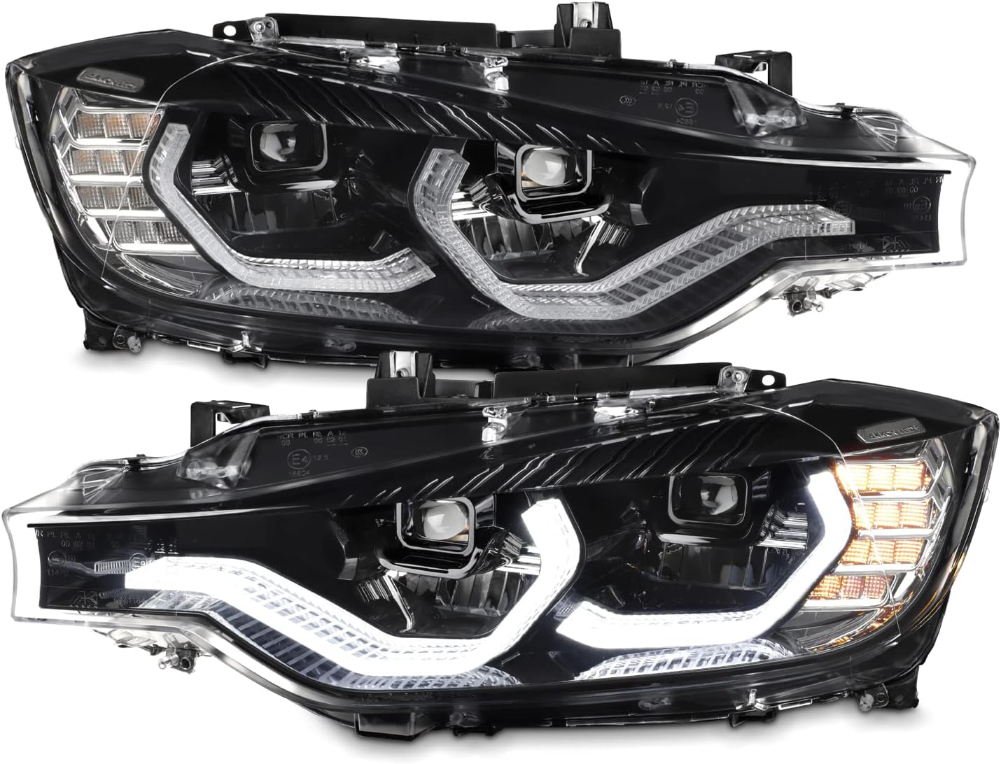Black Smoked Projector Headlight Pair S19394