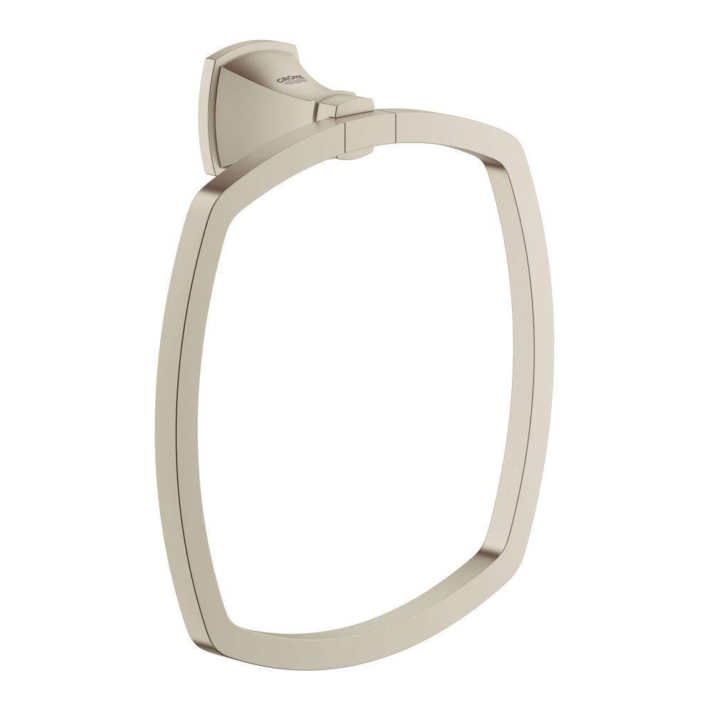 Brushed Nickel Infinity Towel Ring I2411