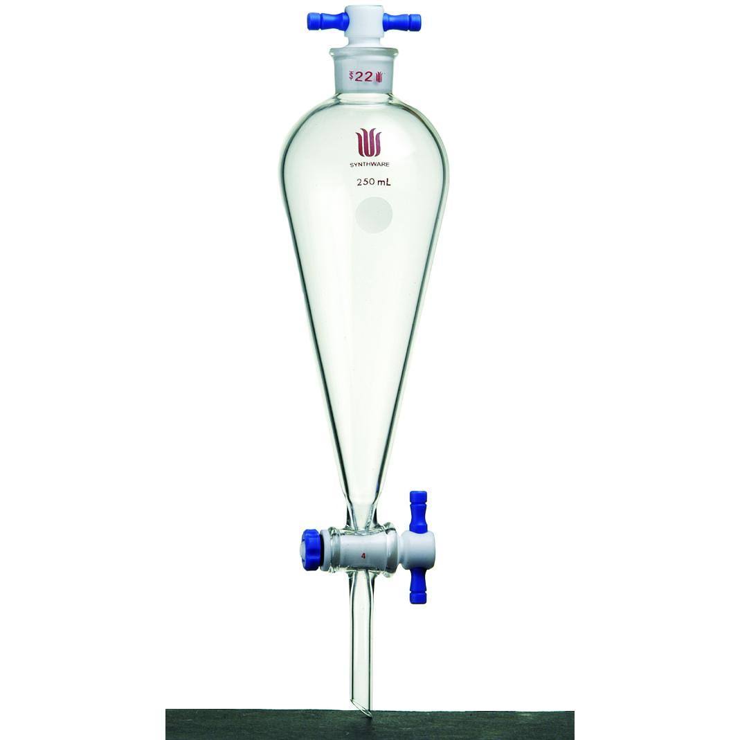 Separatory Funnel 25ml with PTFE Stopper and Stopcock L1292