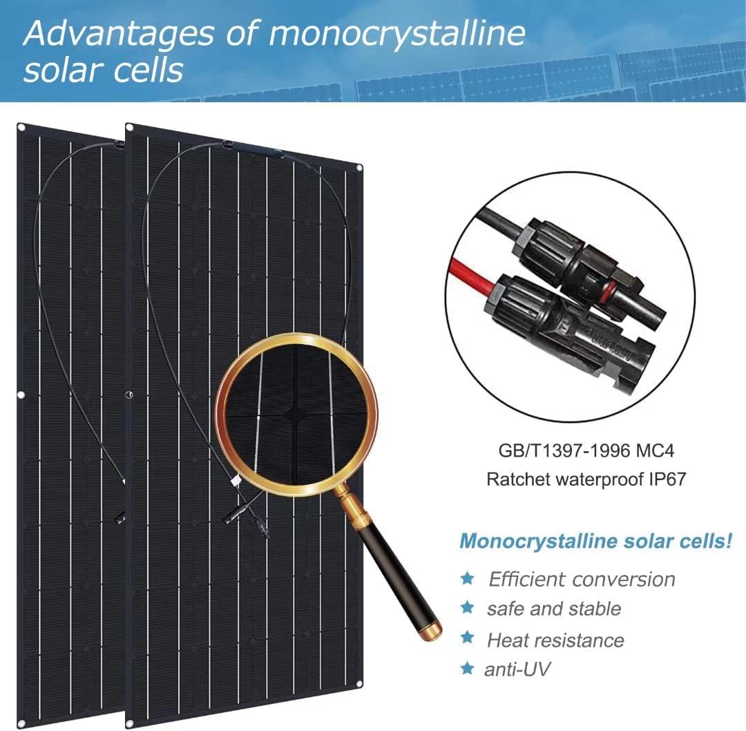 600W 2X300 Watt ETFE Solar Panels N972